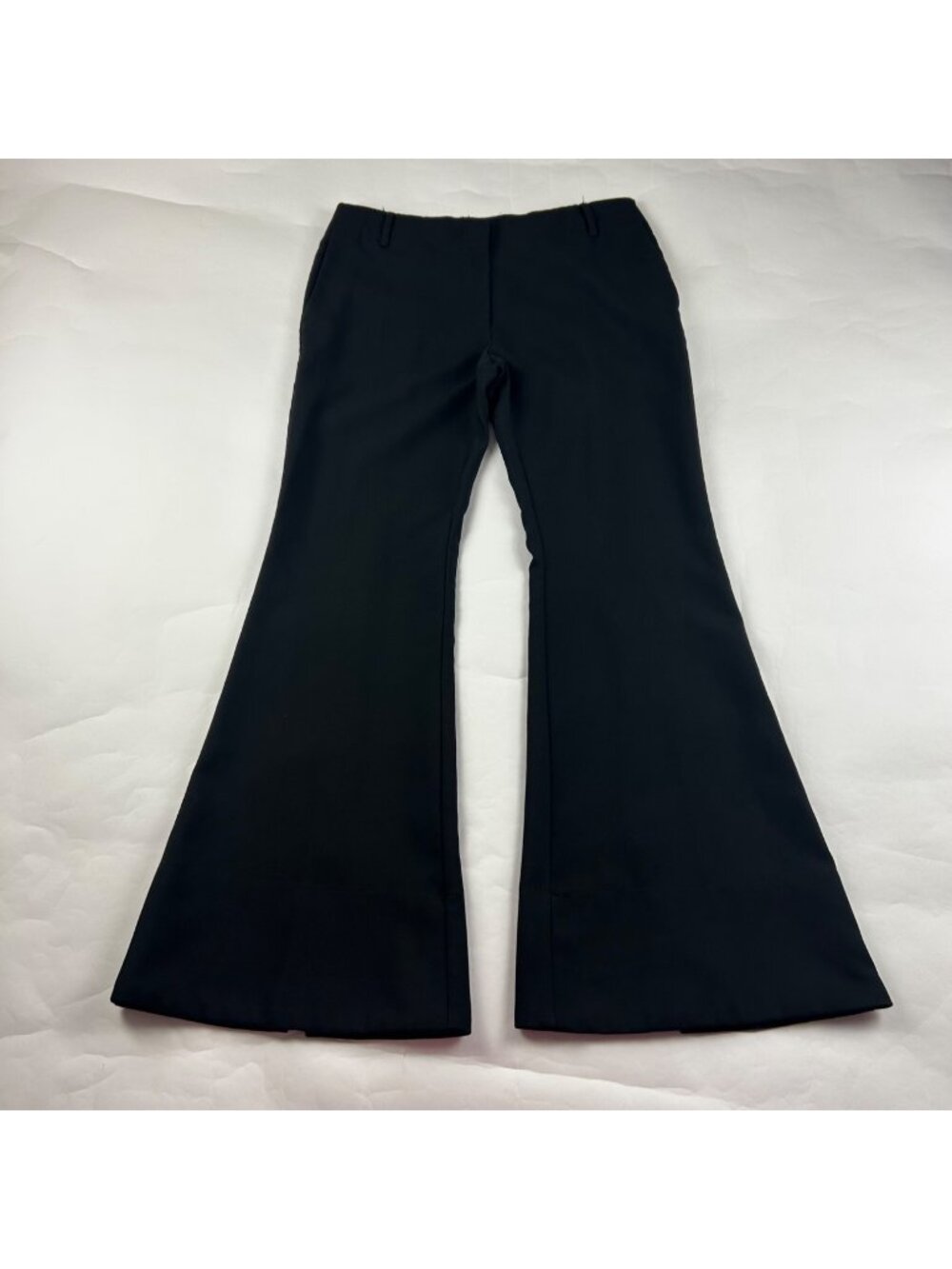 Weekday Black Dahna High Rise Split Flare Trouser Pant EU 40 US 10